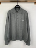 Acne Studios Long‑Sleeve Knit Polo Sweater