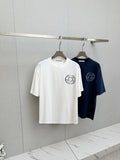 Acne Studios Circular Stamp‑Print Distressed Crew‑Neck Short‑Sleeve T‑Shirt,