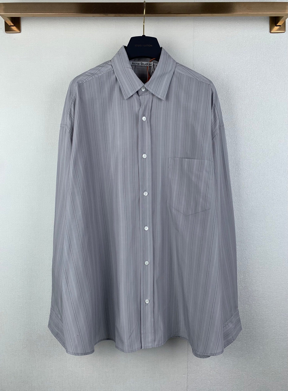 Acne Studios Oversized Long‑Sleeve Stripe Button‑Up Shirt