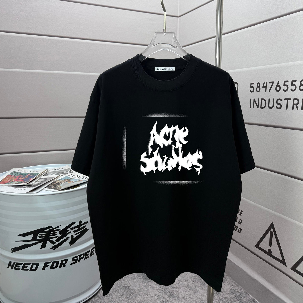 Acne Studios Gothic‑Font Print T‑Shirt