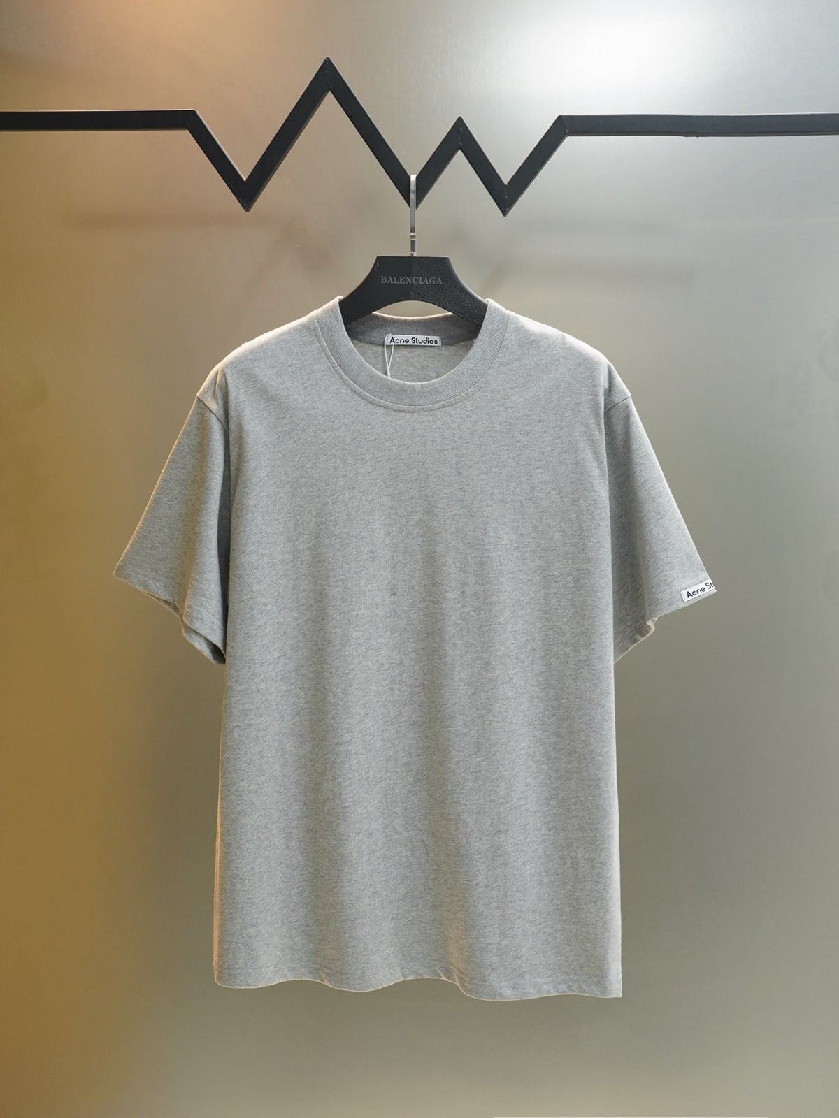 Acne Studios Cuff Logo Crew‑Neck Short‑Sleeve T‑Shirt