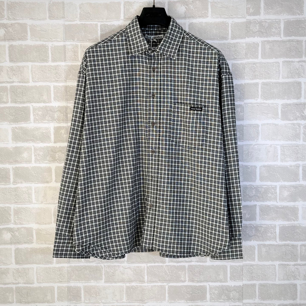 Acne Studios Oversized Check Long‑Sleeve Shirt