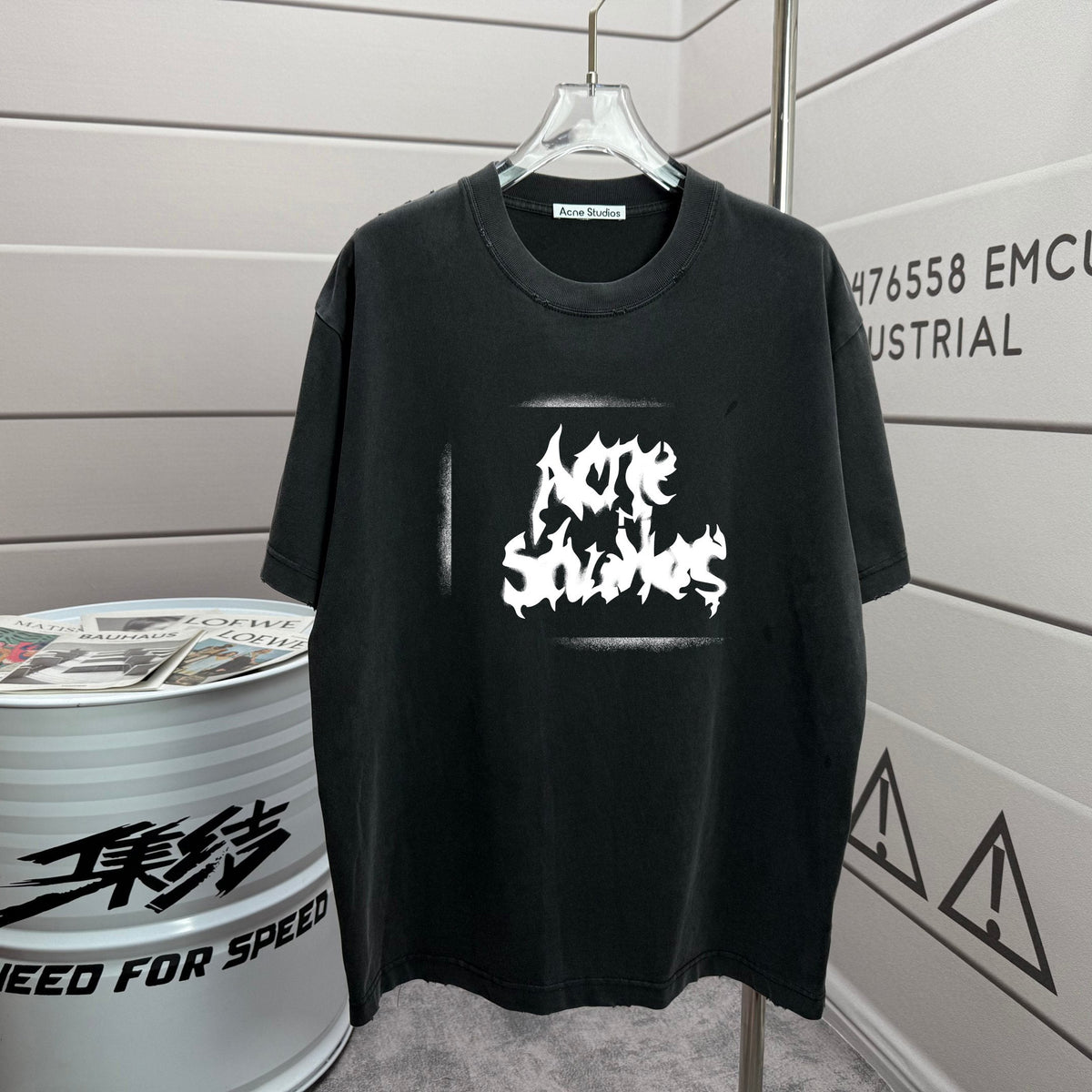 Acne Studios Gothic‑Font Print T‑Shirt