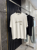 Acne Studios Spray‑Effect Brand‑Script Distressed‑Trim Oversized Crew‑Neck T‑Shirt