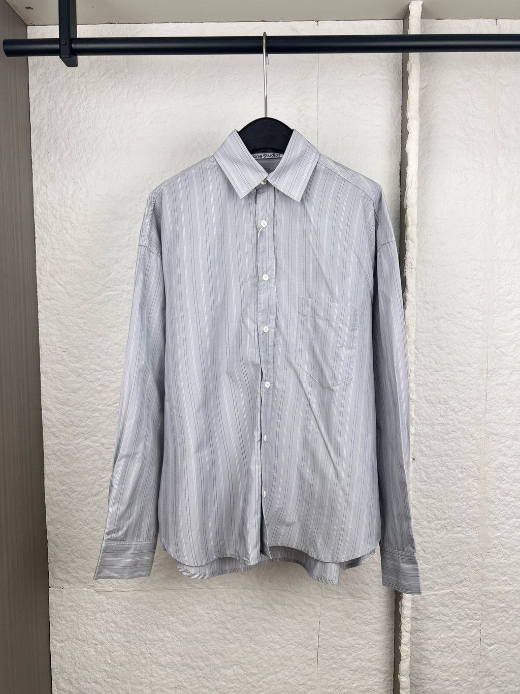 Acne Studios Vertical Stripe Oversized Long‑Sleeve Shirt
