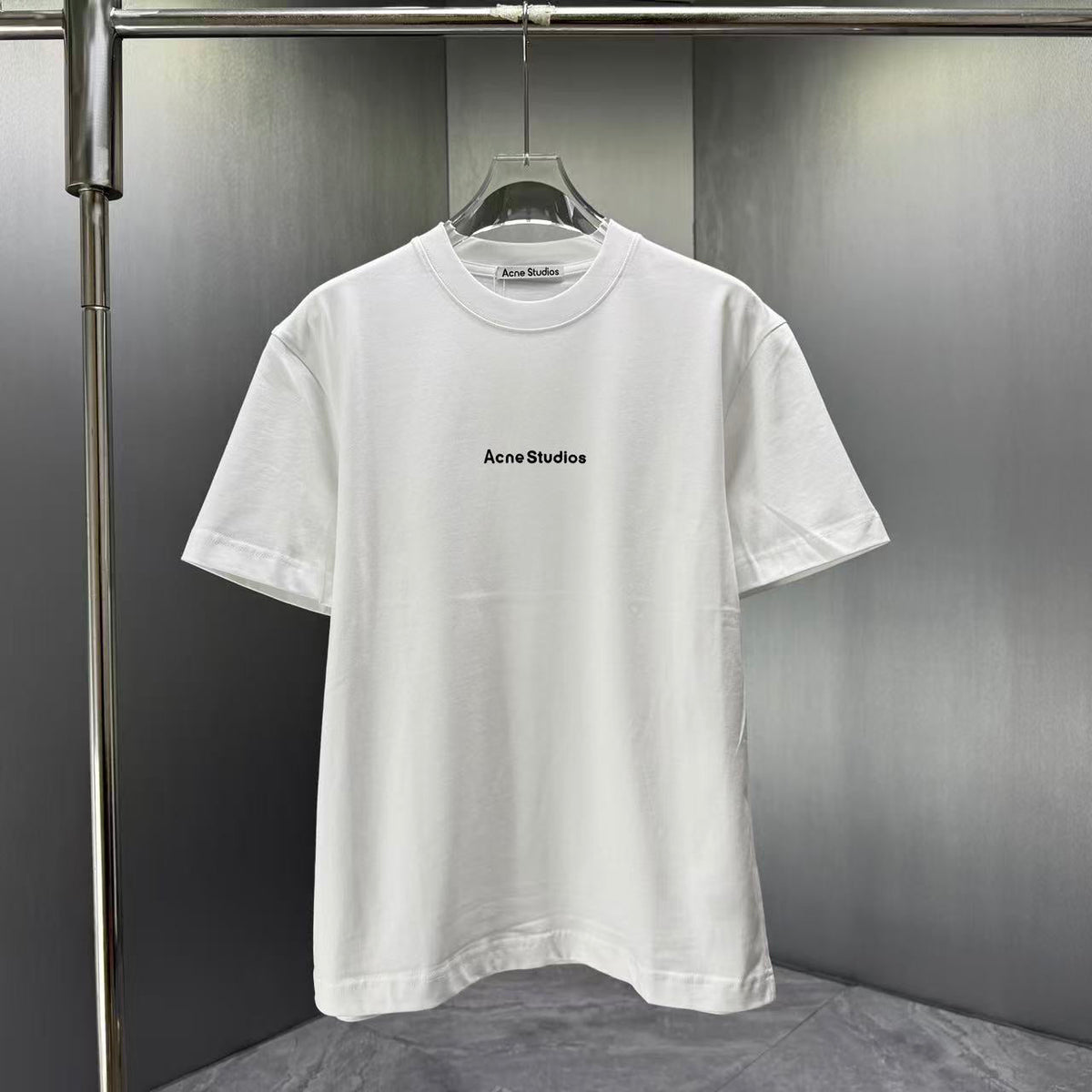 Acne Studios Centered Text‑Logo Crew‑Neck Short‑Sleeve T‑Shirt