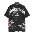 Godspeed Grim Reaper American Flag Vintage Graphic Tee