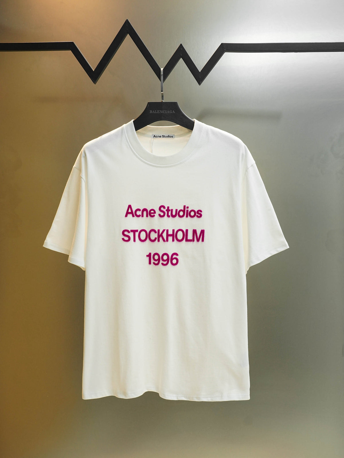 Acne Studios Stockholm 1996 Text‑Print Crew‑Neck Short‑Sleeve T‑Shirt