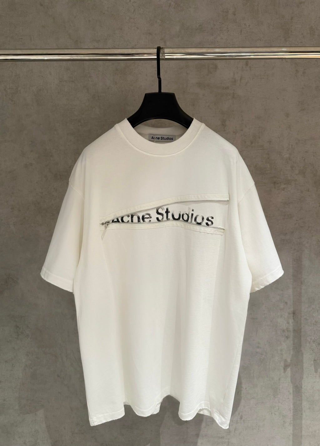 Acne Studios Zipper‑Detail Short‑Sleeve T‑Shirt