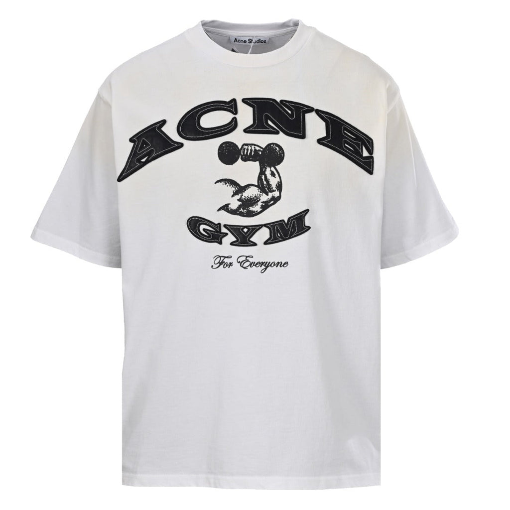 Acne Studios Gym‑Theme Varsity‑Graphic Oversized Crew‑Neck T‑Shirt