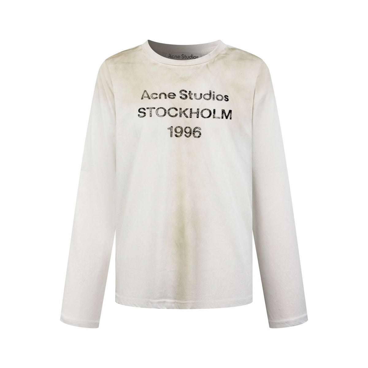Acne Studios Stockholm 1996 Vintage‑Wash Crew‑Neck Long‑Sleeve T‑Shirt