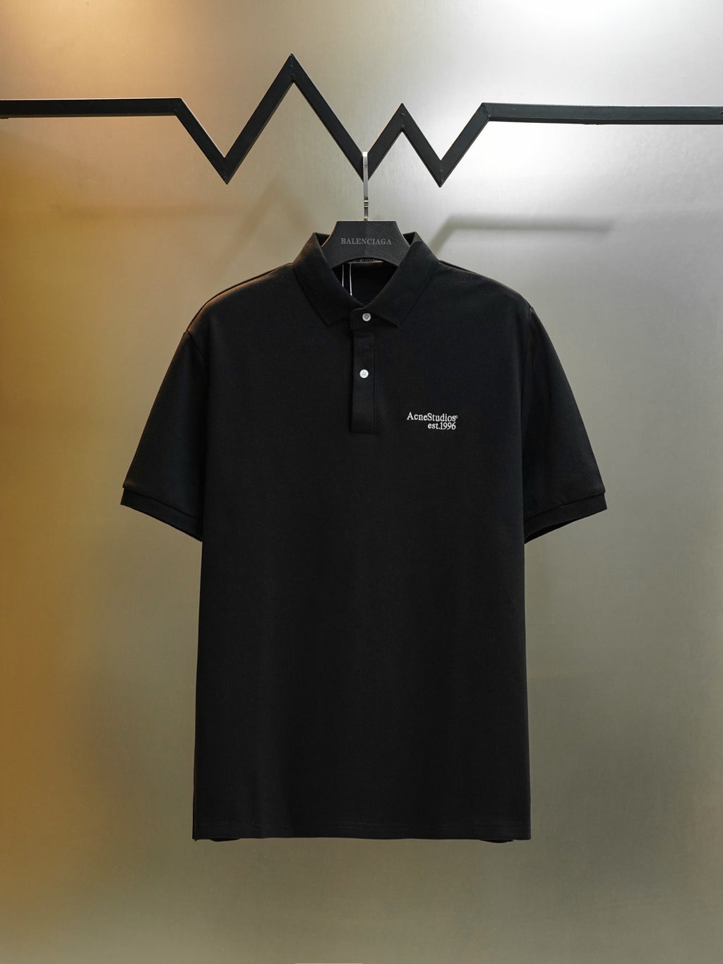 Acne Studios Est.1996 Chest Logo Short‑Sleeve Polo Shirt