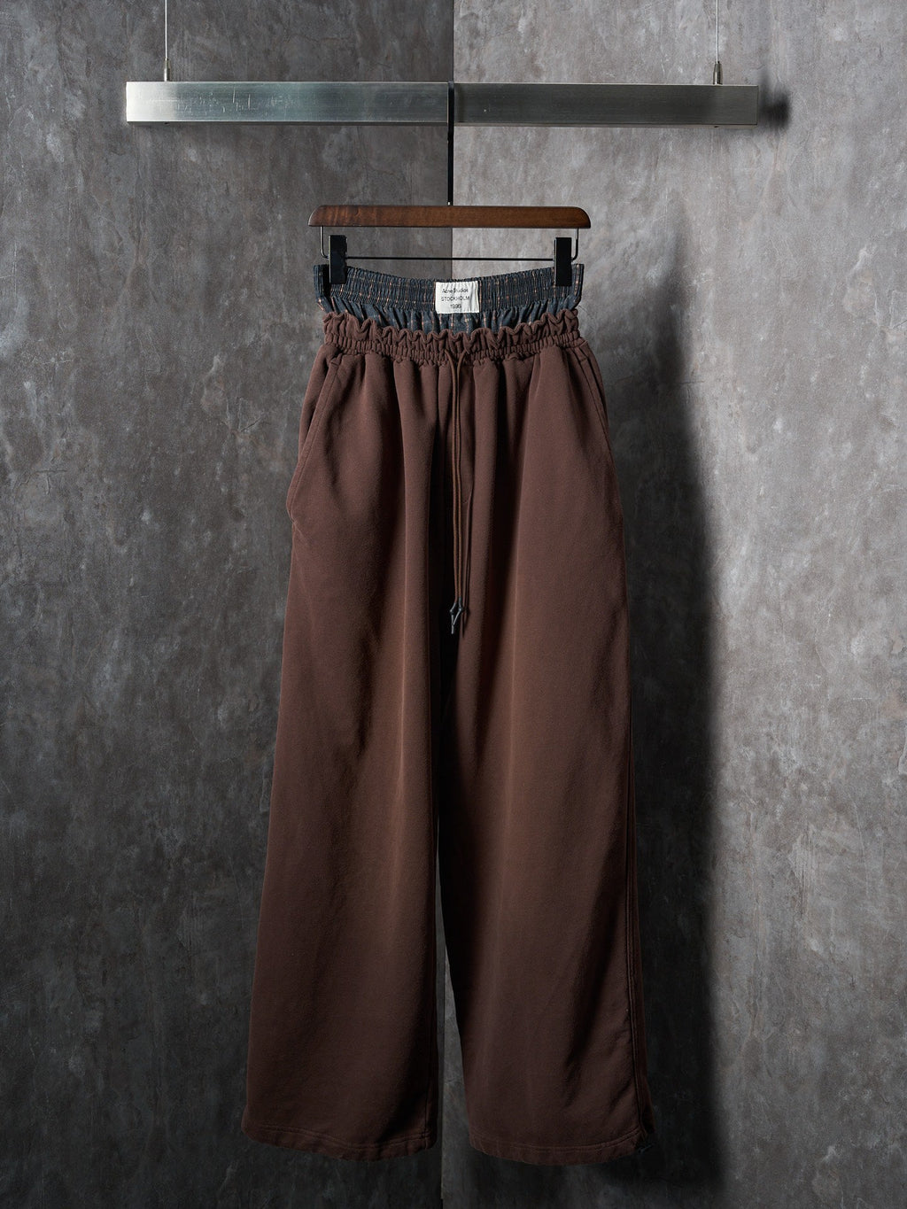 Acne Studios Double‑Waistband Wide‑Leg Sweatpants