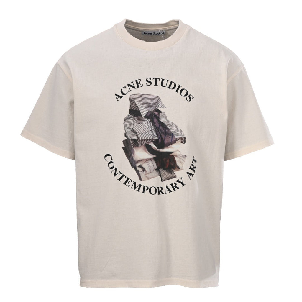 Acne Studios Contemporary‑Art Graphic Oversized Crew‑Neck T‑Shirt