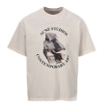 Acne Studios Contemporary‑Art Graphic Oversized Crew‑Neck T‑Shirt