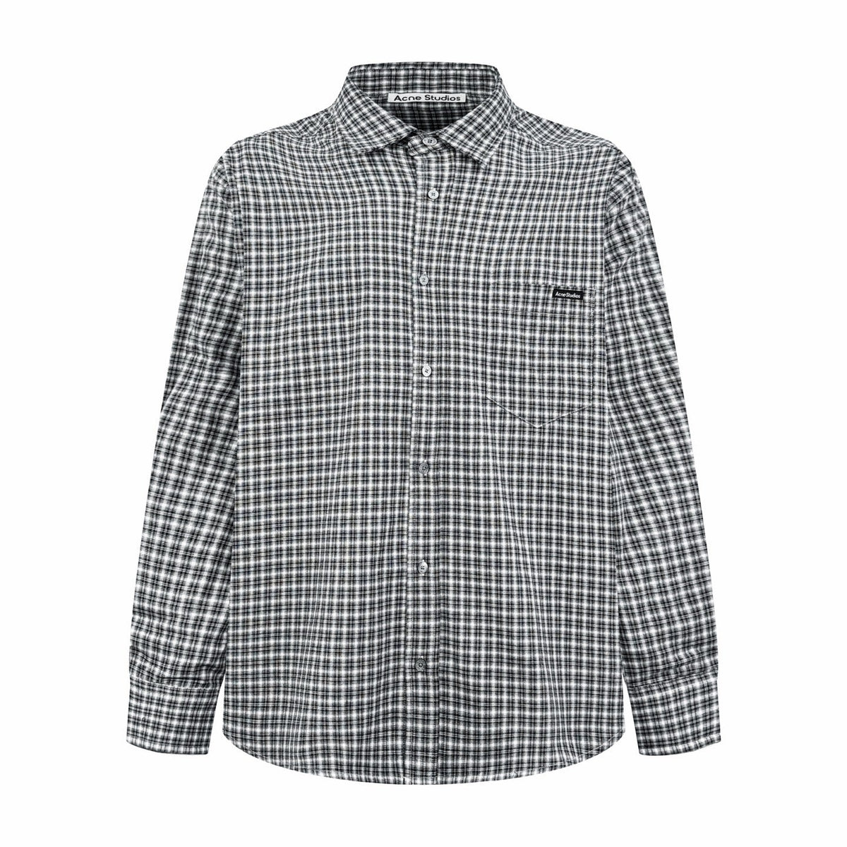 Acne Studios Long‑Sleeve Check Button‑Up Shirt
