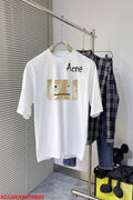 Acne Studios Brush‑Stroke Face‑Graphic Short‑Sleeve T‑Shirt