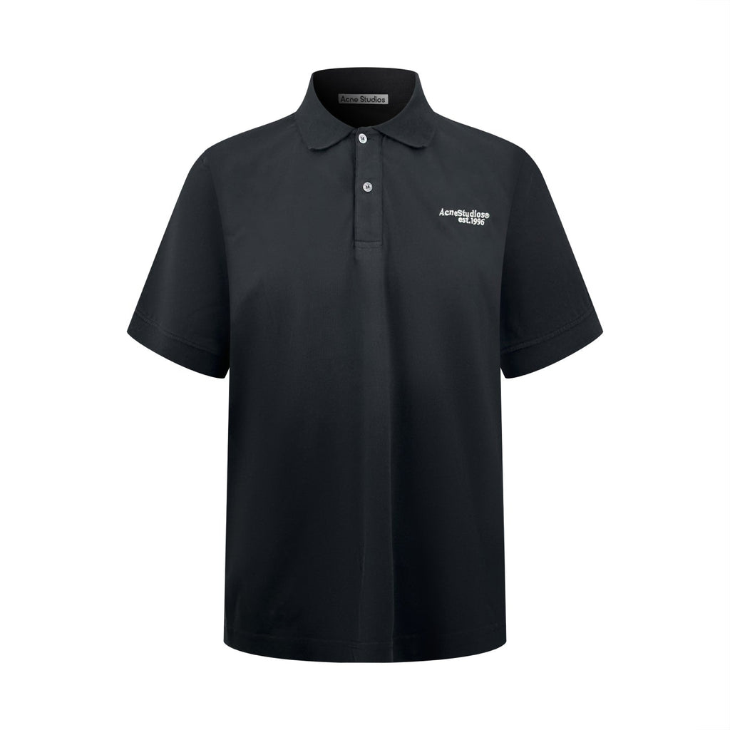 Acne Studios Est.1996 Logo Short‑Sleeve Polo Shirt