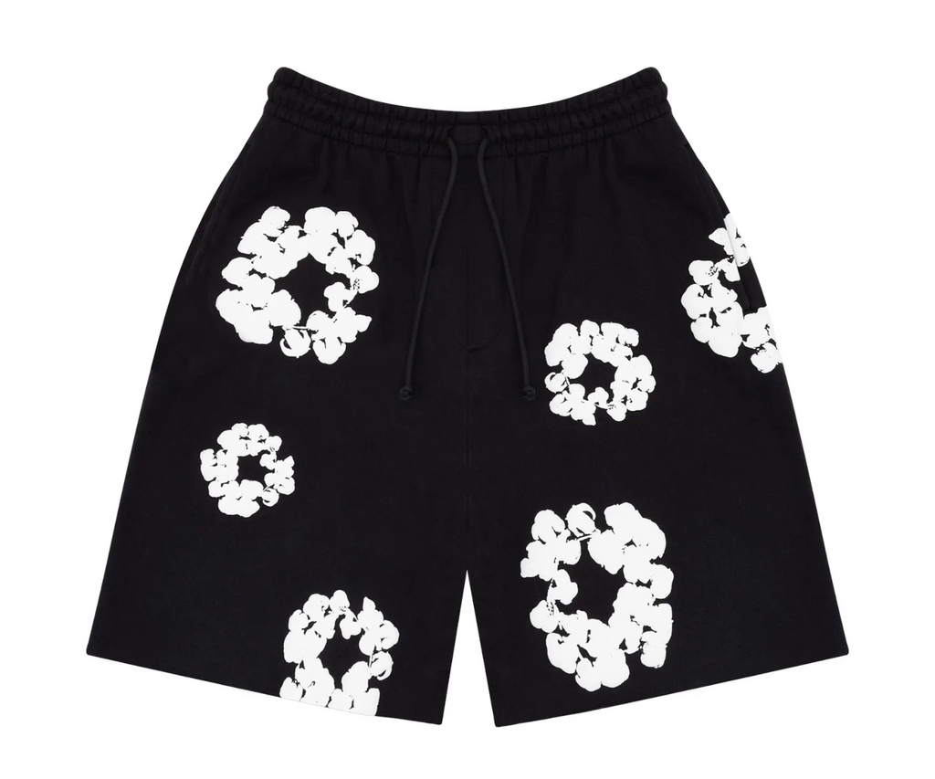 Denim Tears The Cotton Wreath Shorts Black
