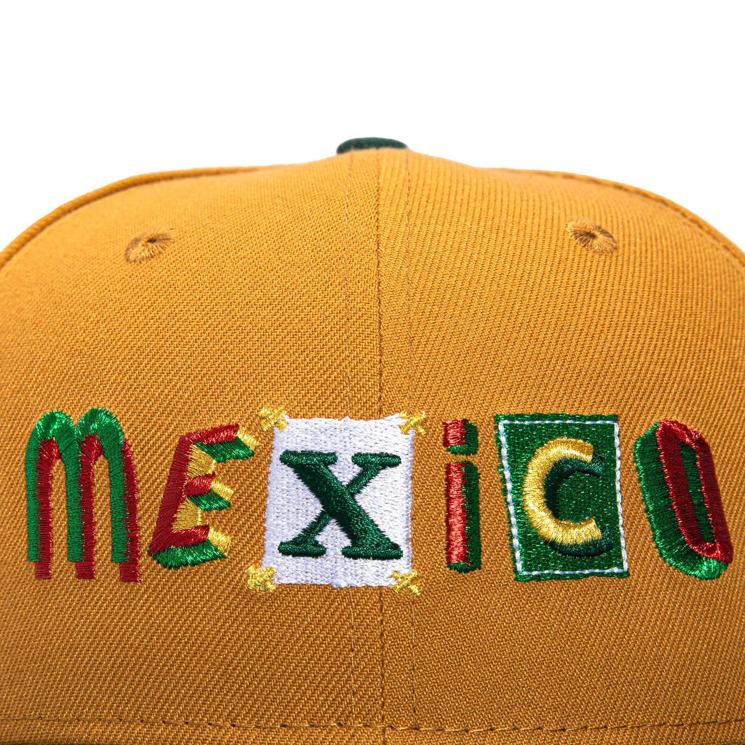 1   New Era 59Fifty Mexico Mexican Flag Patch Ransom Hat - Khaki, Green