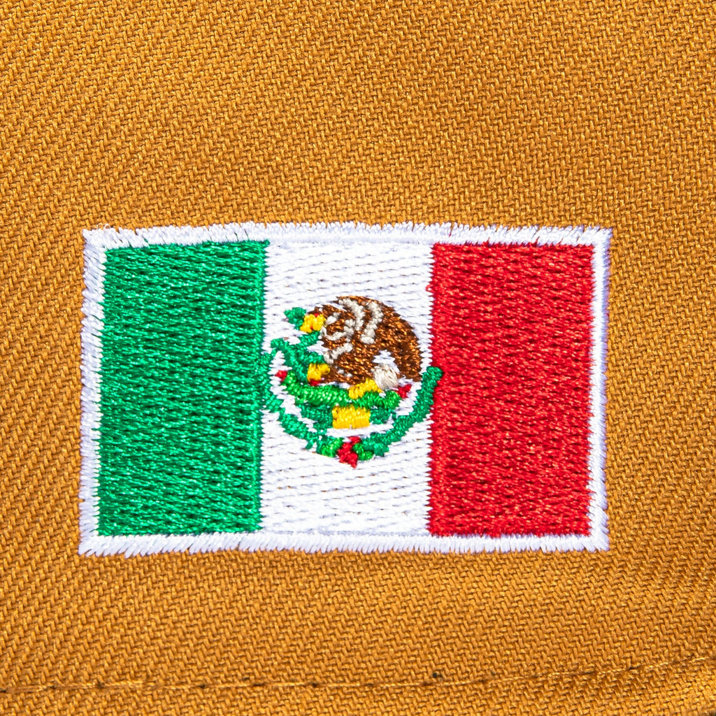 1   New Era 59Fifty Mexico Mexican Flag Patch Ransom Hat - Khaki, Green