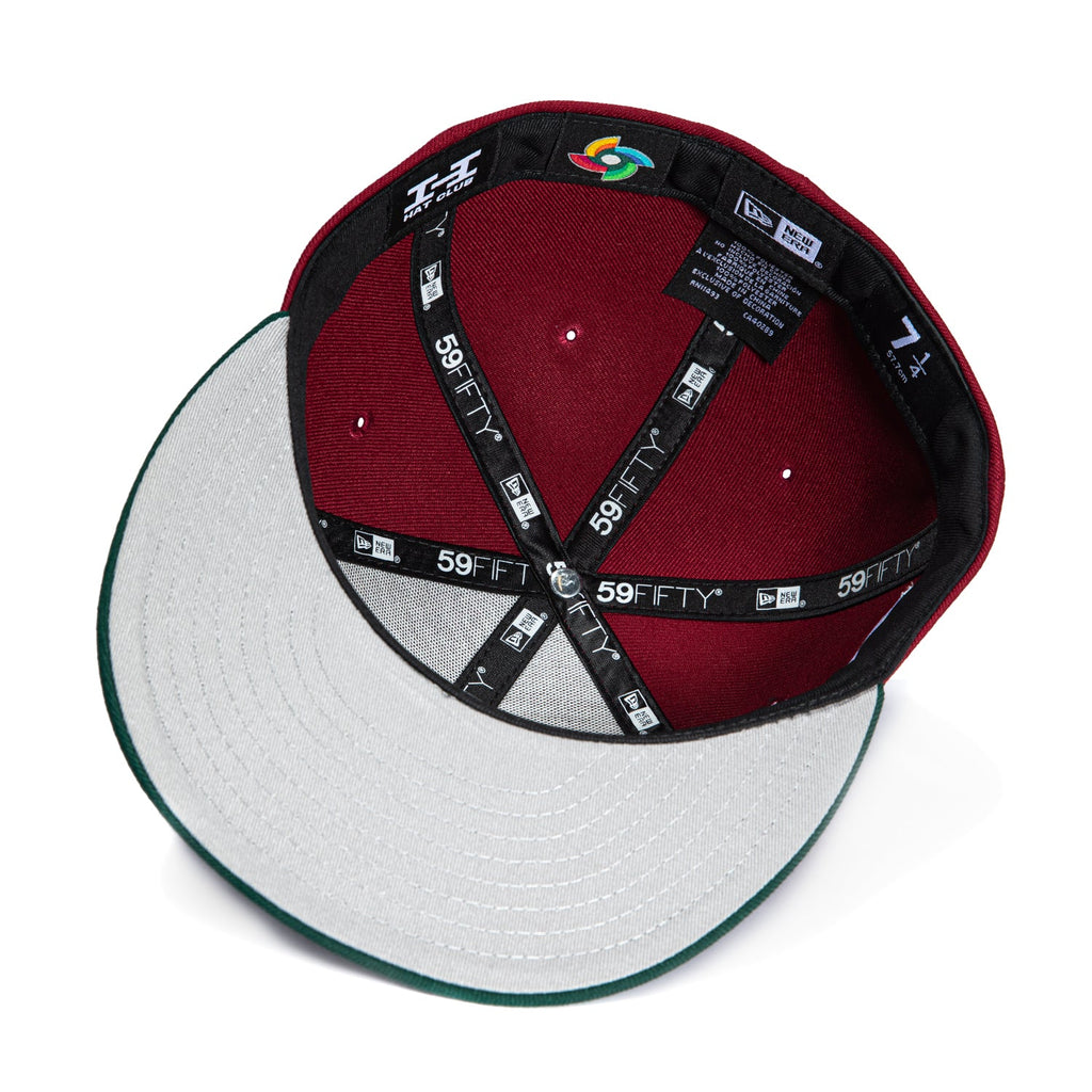 1    New Era 59Fifty Mexico World Baseball Classic Mexico Flag Patch Hat - Cardinal, Green