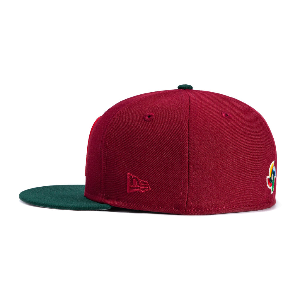 1    New Era 59Fifty Mexico World Baseball Classic Mexico Flag Patch Hat - Cardinal, Green