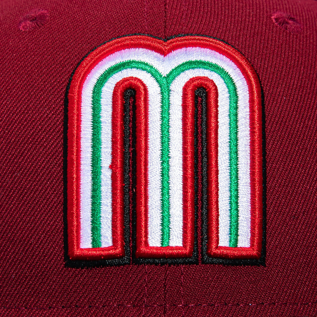 1    New Era 59Fifty Mexico World Baseball Classic Mexico Flag Patch Hat - Cardinal, Green