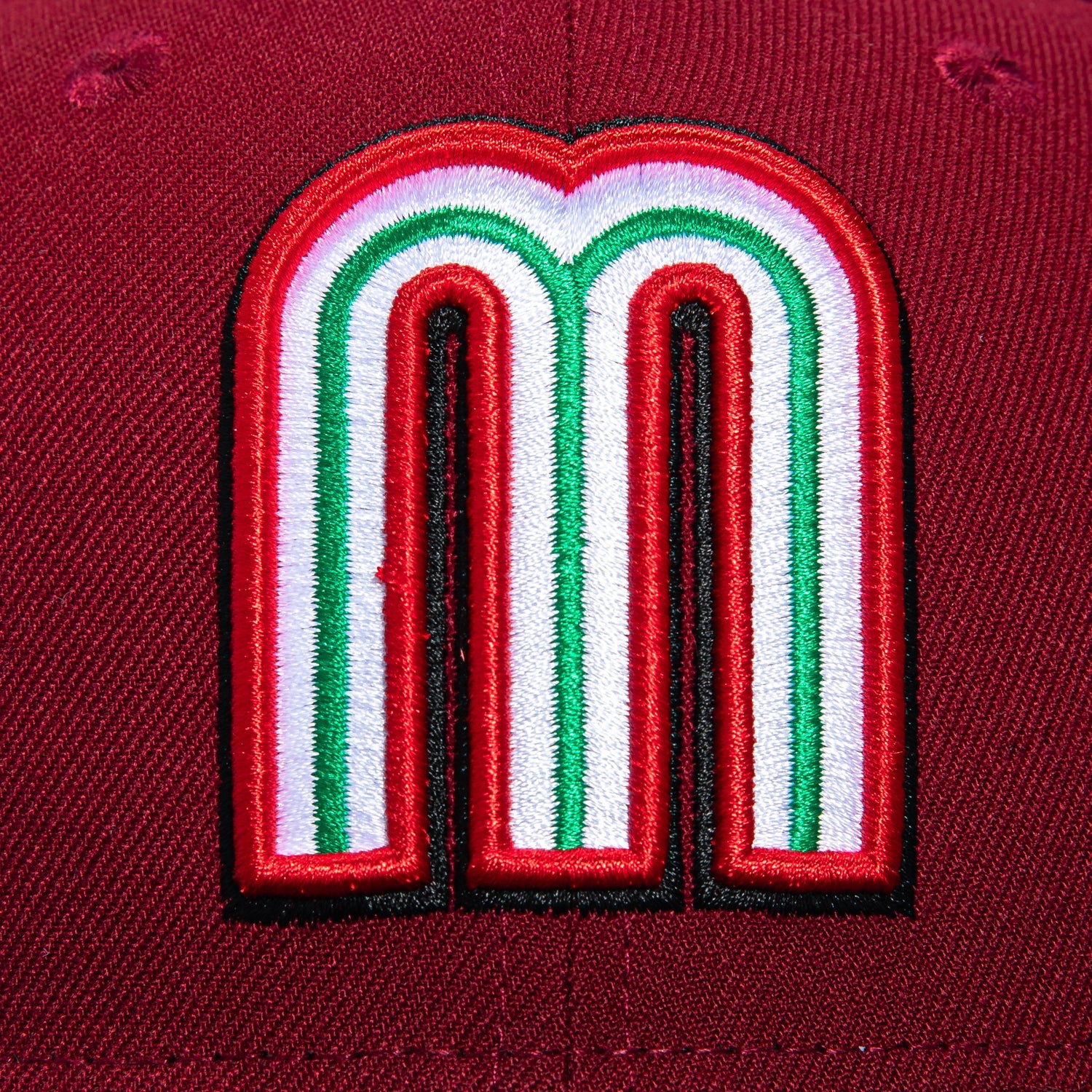 1    New Era 59Fifty Mexico World Baseball Classic Mexico Flag Patch Hat - Cardinal, Green