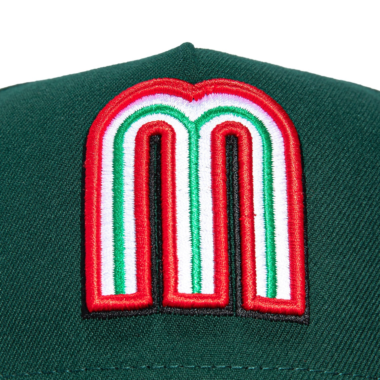 New Era 9Forty A-Frame Mexico World Baseball Classic Mexico Flag Patch Snapback Hat - Green, Cardinal