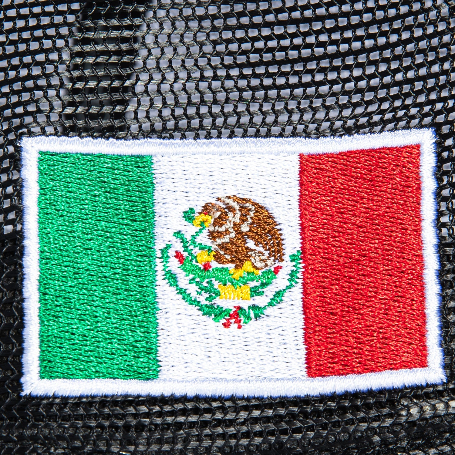 New Era 9Forty A-Frame Mexico World Baseball Classic Mexico Flag Patch Trucker Snapback Hat - Realtree, Black