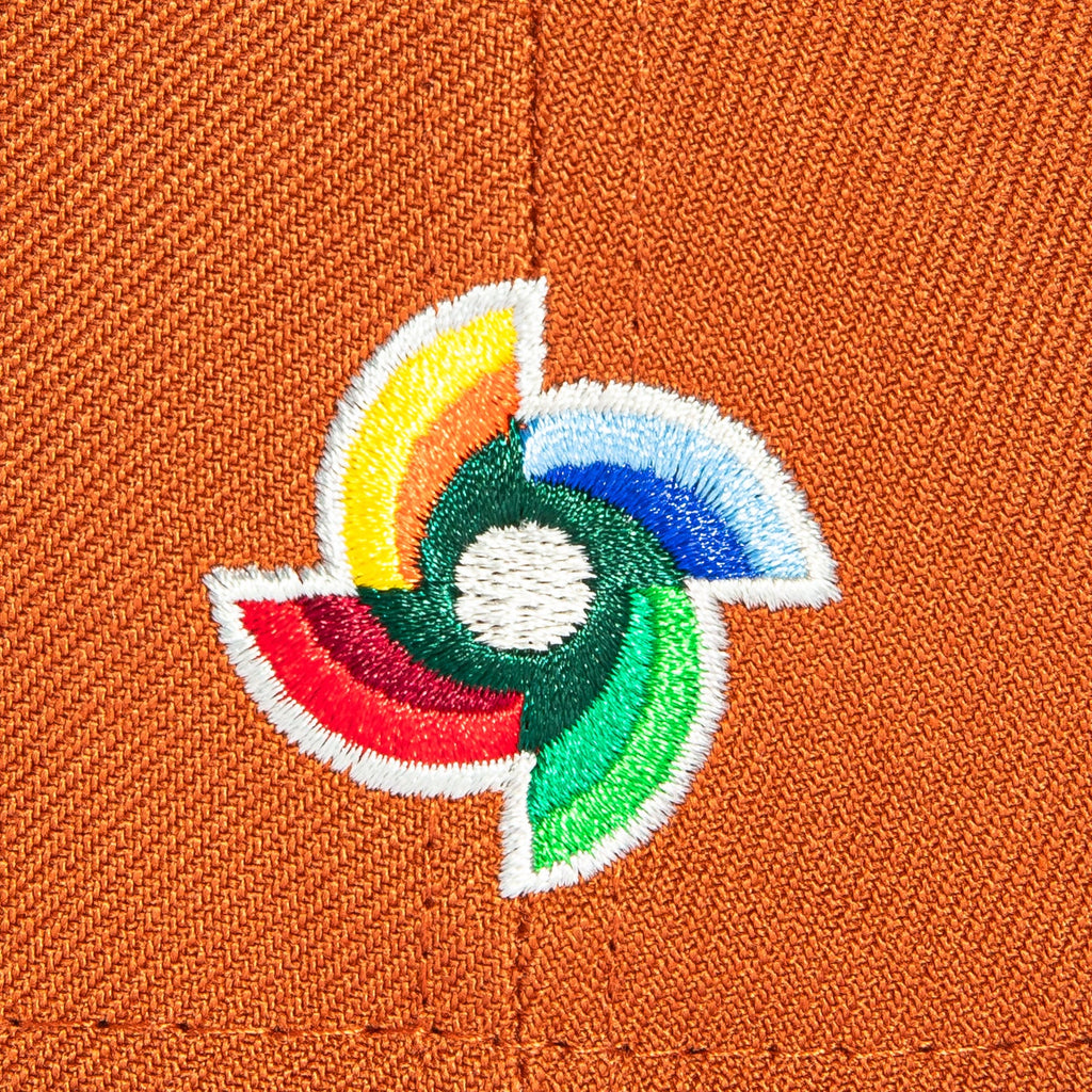 1    New Era 59Fifty Mexico World Baseball Classic Mexico Flag Patch Hat - Burnt Orange, Brown, Metallic Copper