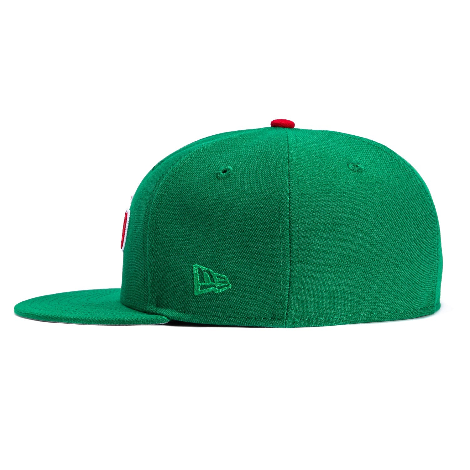 1    New Era 59Fifty Mexico El Tricolor Mexico Flag Patch Script Hat - Kelly Green