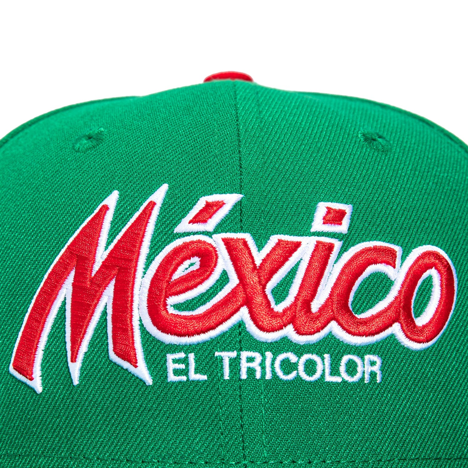 1    New Era 59Fifty Mexico El Tricolor Mexico Flag Patch Script Hat - Kelly Green