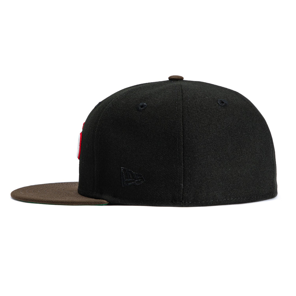 1     New Era 59Fifty Mexico El Tricolor Mexico Flag Patch Script Hat - Black, Brown