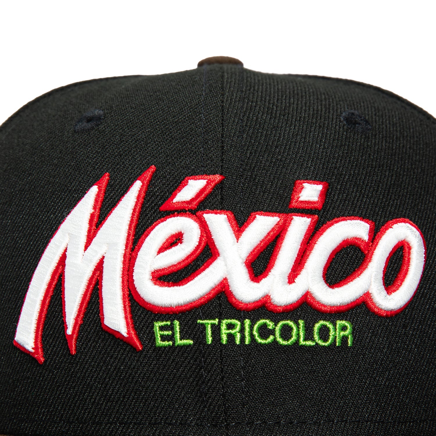 1     New Era 59Fifty Mexico El Tricolor Mexico Flag Patch Script Hat - Black, Brown