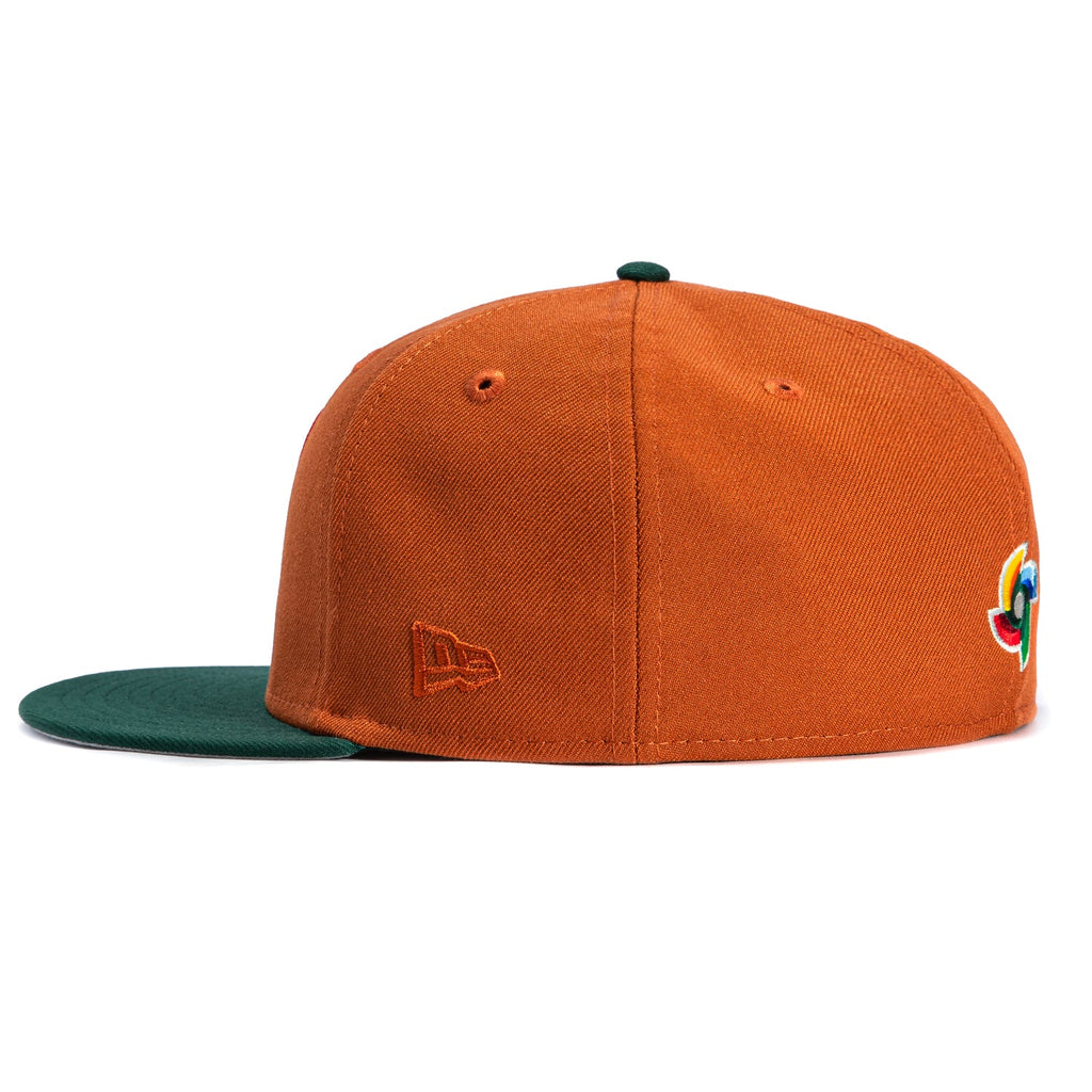 New Era 59Fifty Mexico World Baseball Classic Mexico Flag Patch Hat - Burnt Orange, Green