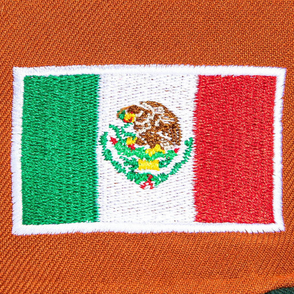 New Era 59Fifty Mexico World Baseball Classic Mexico Flag Patch Hat - Burnt Orange, Green
