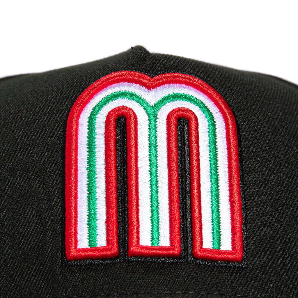 New Era 9Forty A-Frame Mexico World Baseball Classic Mexico Flag Patch Snapback Hat - Black, Brown