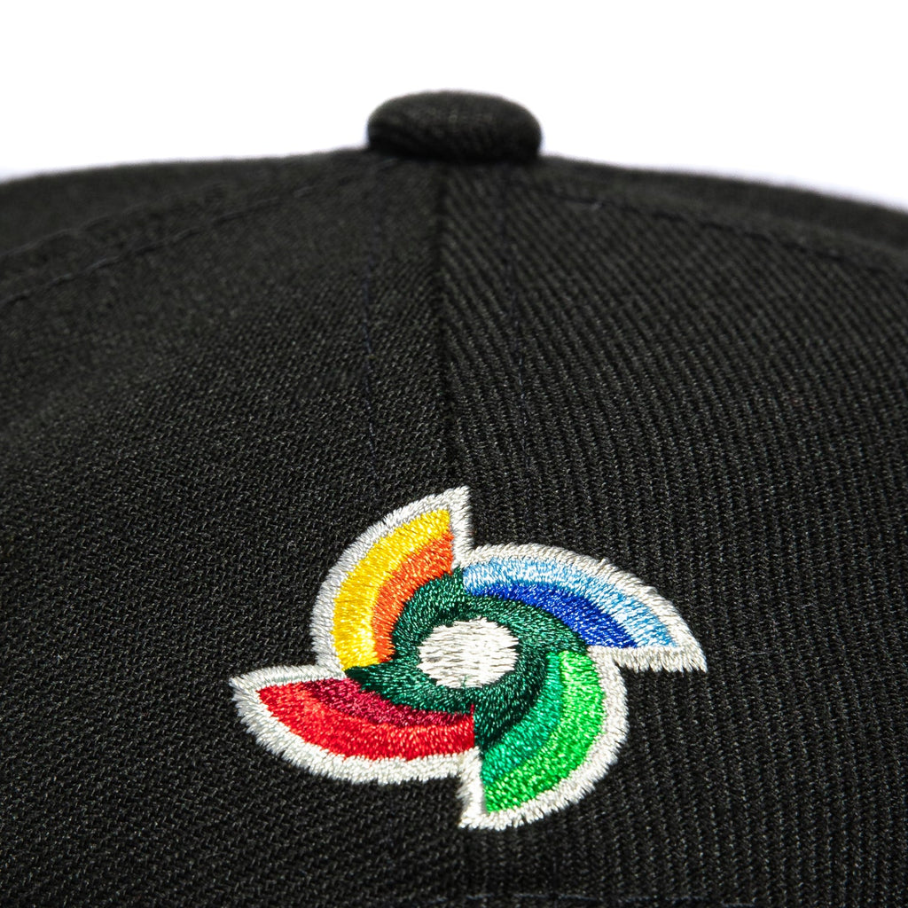 New Era 9Forty A-Frame Mexico World Baseball Classic Mexico Flag Patch Snapback Red UV Hat - Black