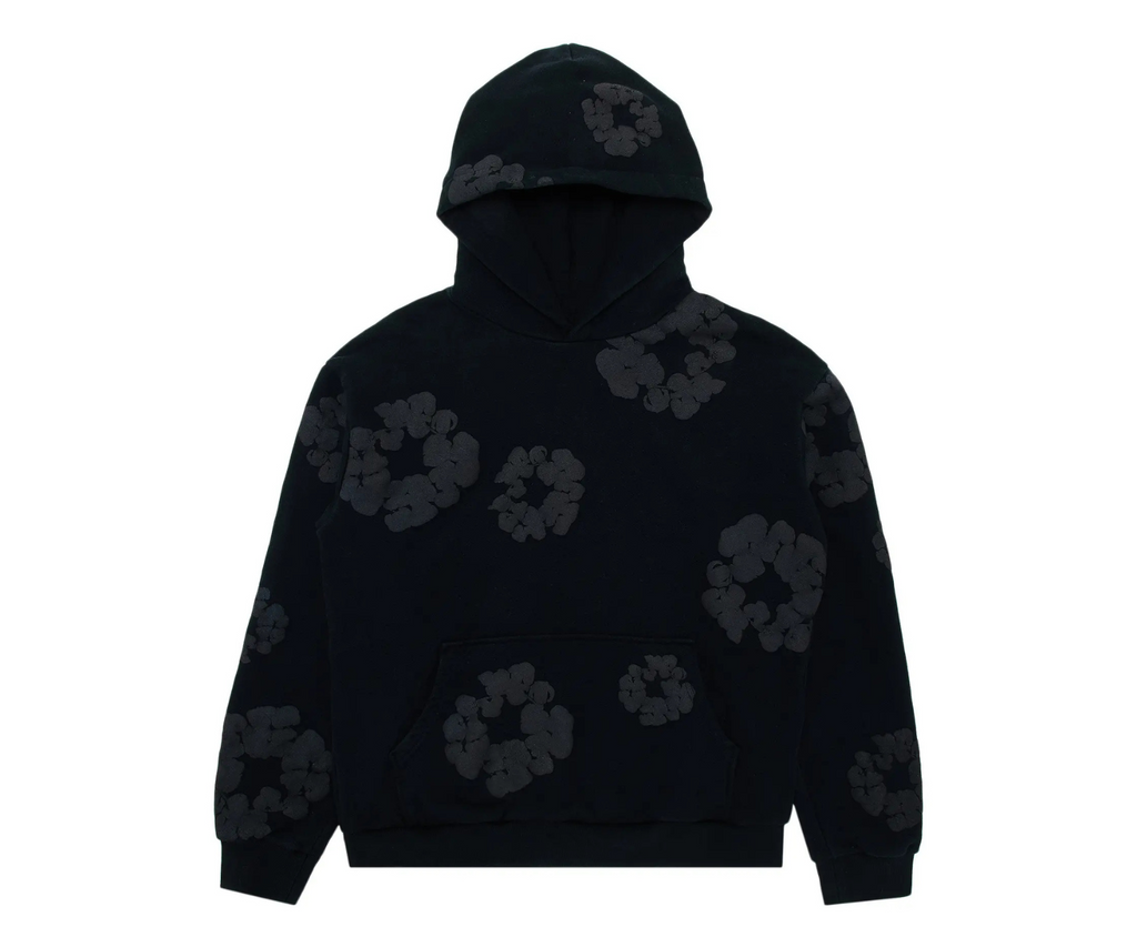 Denim Tears Cotton Wreath Hooded Sweatshirt Black Monochrome