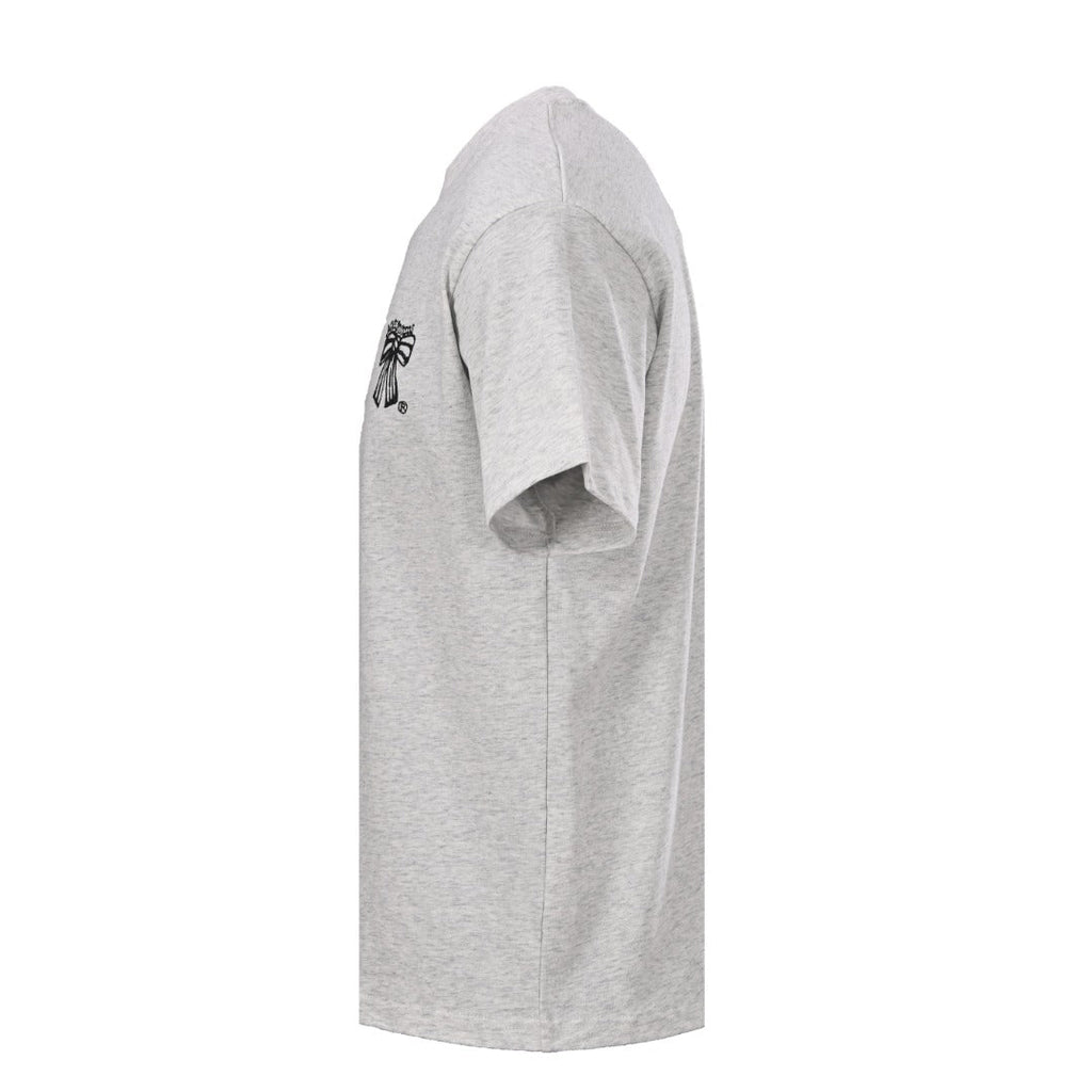 Acne Studios Bow‑Graphic Heather‑Grey Oversized Crew‑Neck T‑Shirt