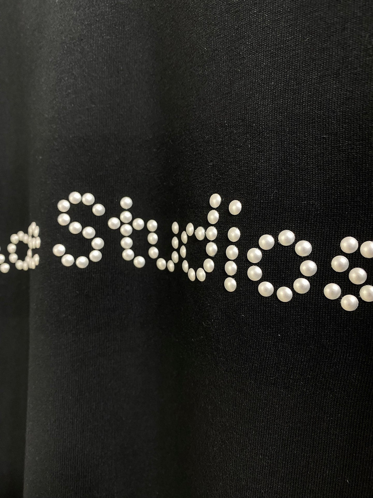 Acne Studios Short‑Sleeve Beaded Logo T‑Shirt
