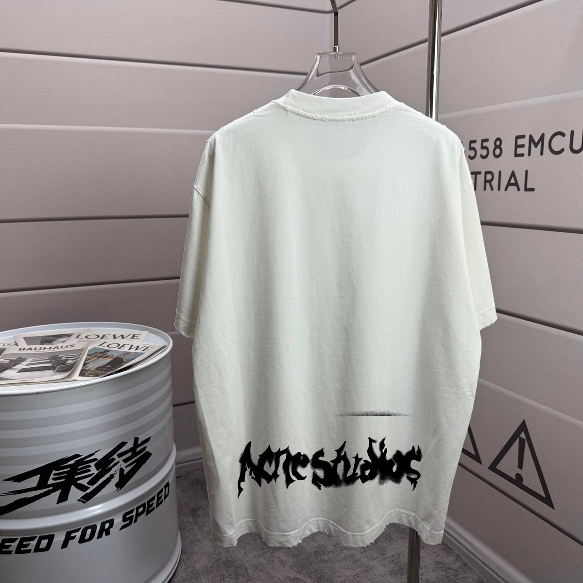 Acne Studios Gothic‑Font Print T‑Shirt