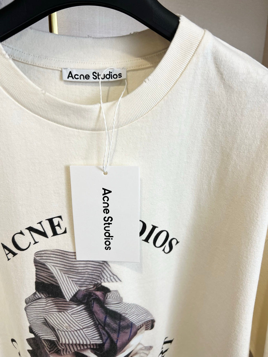 Acne Studios Contemporary Art Graphic Print Oversized Short‑Sleeve T‑Shirt
