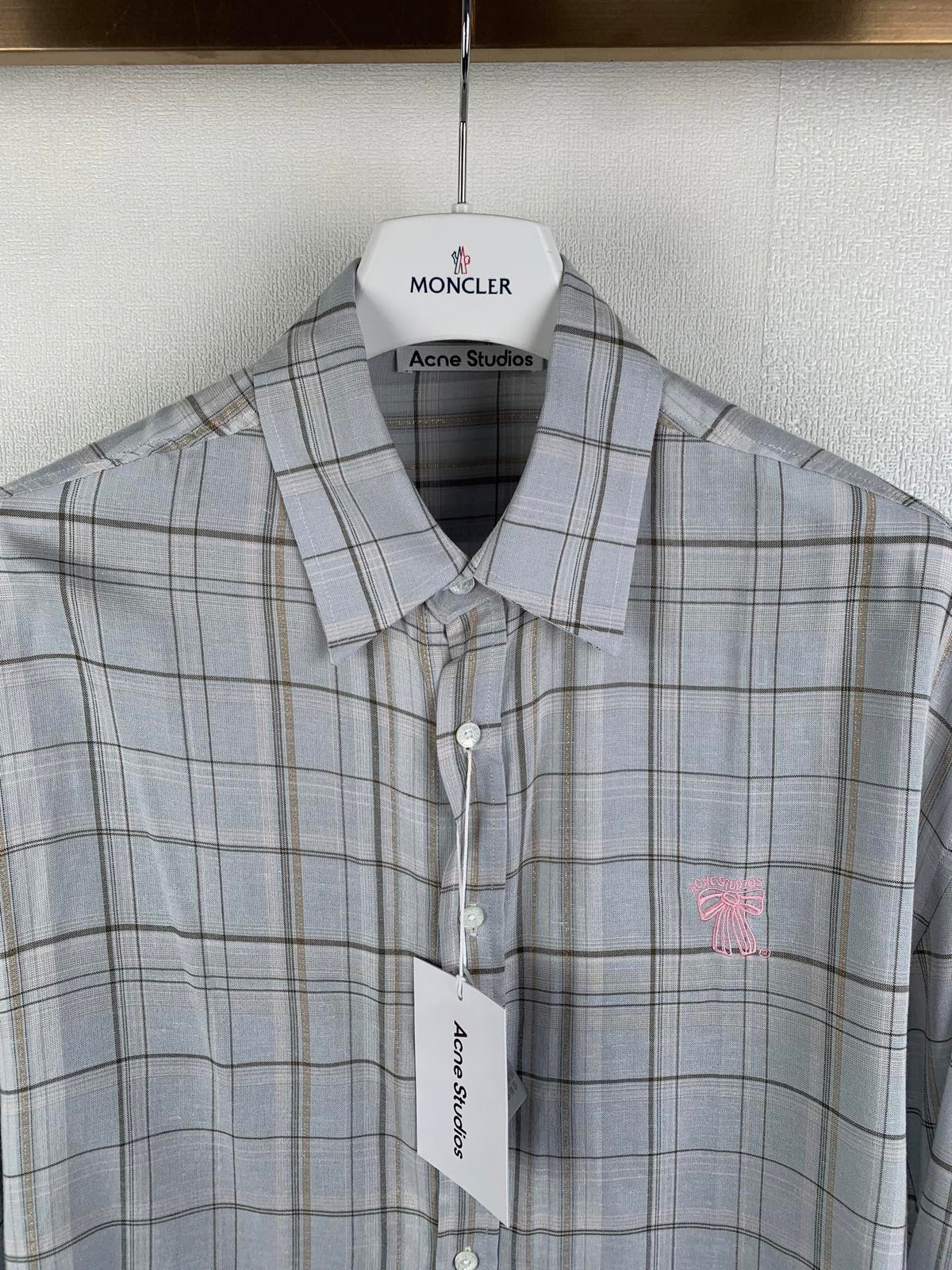 Acne Studios Oversized Plaid Long‑Sleeve Shirt