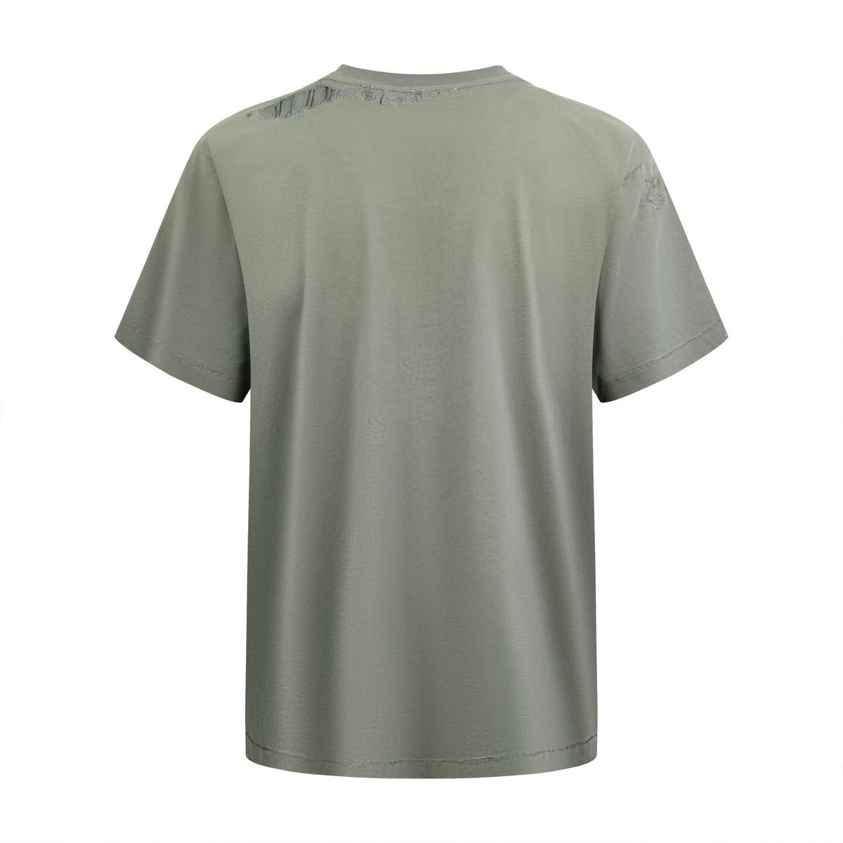 Acne Studios Distressed‑Detail Centered Text‑Logo Crew‑Neck Short‑Sleeve T‑Shirt