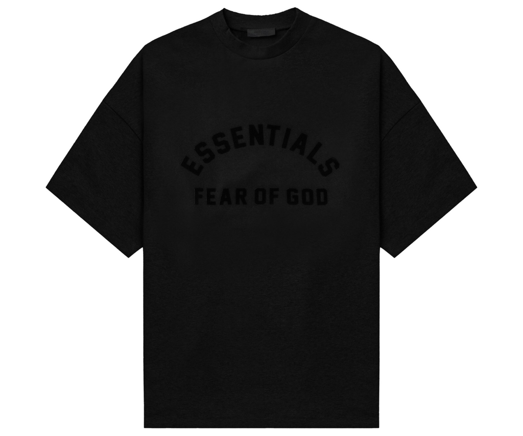 FEAR OF GOD ESSENTIALS Logo-Appliquéd Cotton-Blend Jersey T-Shirt Black