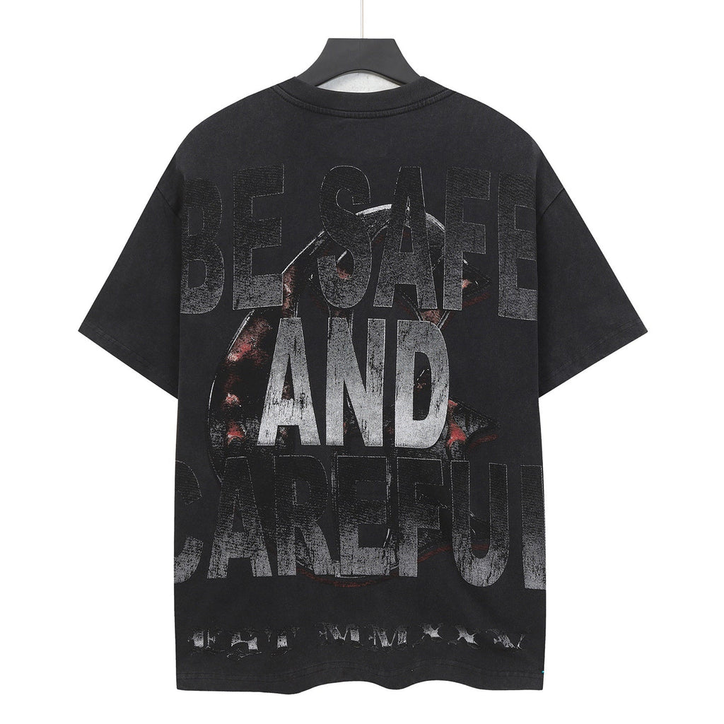 Godspeed Hollywood Pray For Los‑Angeles Vintage Short‑Sleeve Tee (Washed Black)