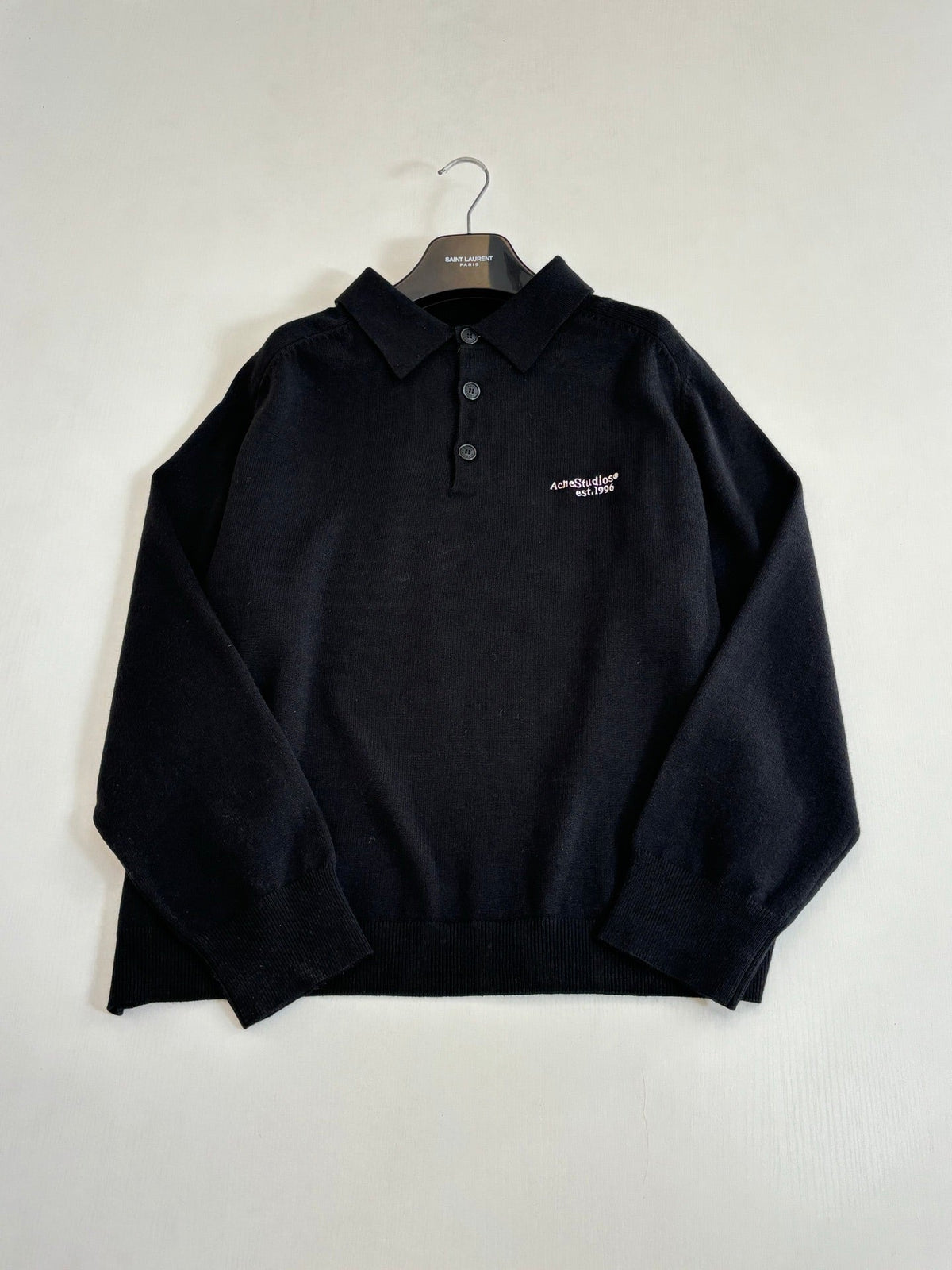 Acne Studios Knitted Long‑Sleeve Polo Sweater